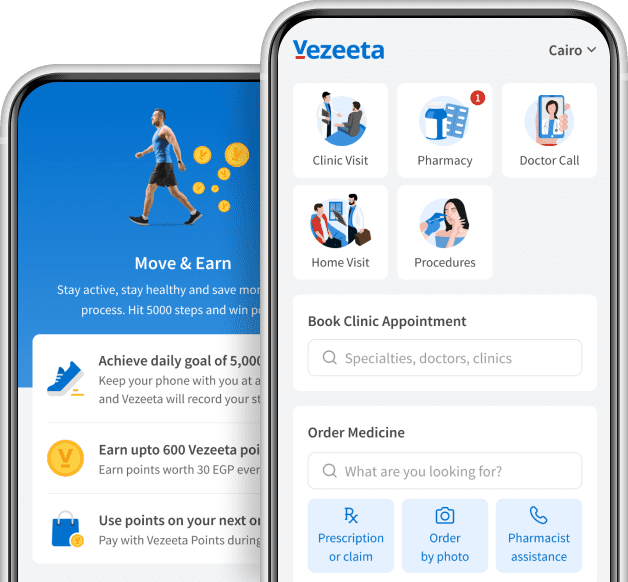 Vezeeta registration form on a smartphone.